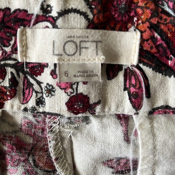 Ann Taylor Loft Linen Blend Shorts, size 6 Paisley shorts - Picture 4 of 12